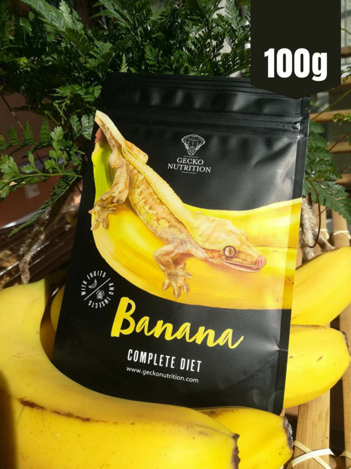 Gecko Nutrition "Banane" - Nourriture complète pour geckos 💪 Sachet de 100gr