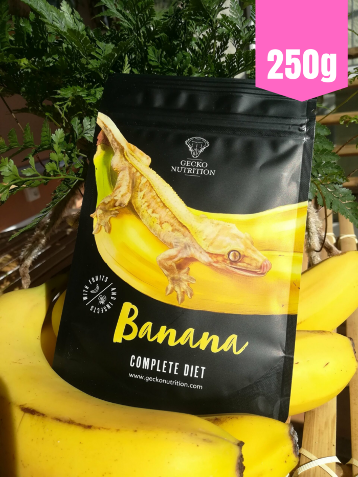 Gecko Nutrition "Banane" - Nourriture complète pour geckos 💪💪 Sachet de 250gr