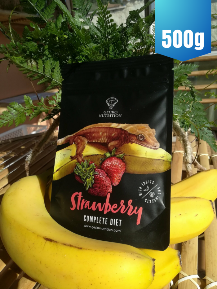 Gecko Nutrition "Fraise" - Nourriture complète pour geckos 💪💪💪 Sachet de 500gr