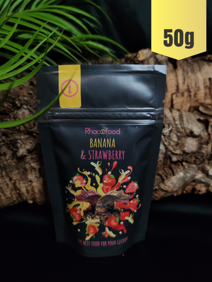 Rhacofood "Banane et Fraise" - Nourriture complète pour geckos - Sachet de 50gr