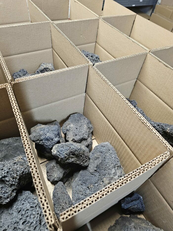 Box de 7 "Black lava rock" - Mix de tailles