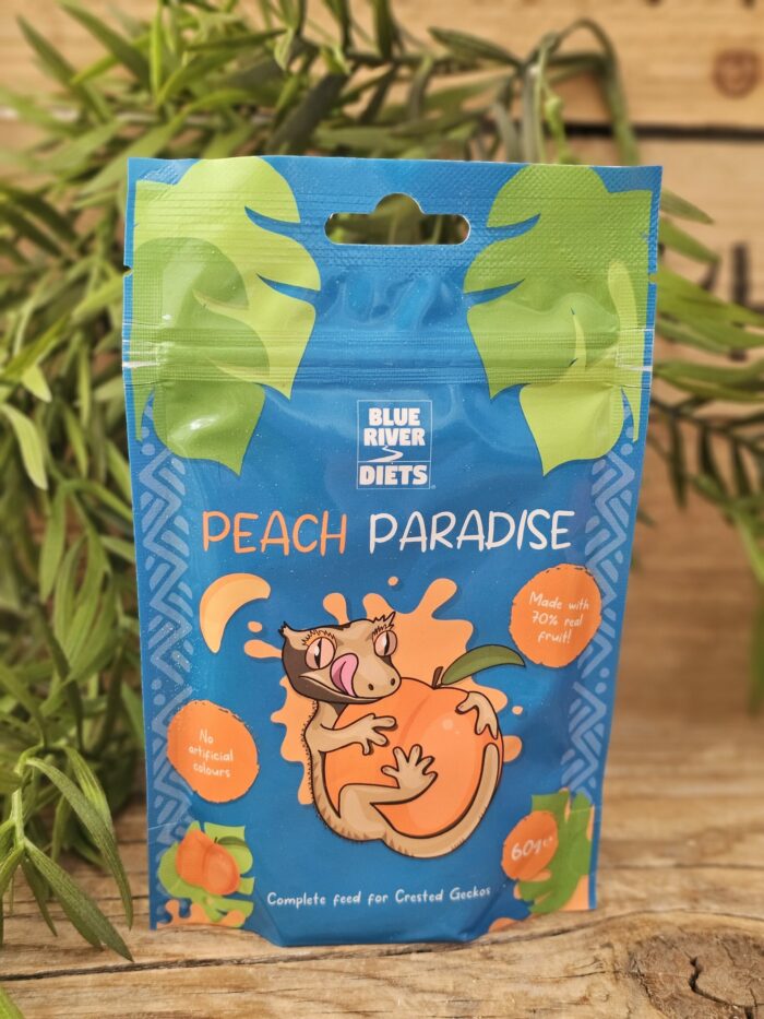 Blue River Diets "Peach Paradise" - Nourriture complète pour geckos  - Sachet de 60gr