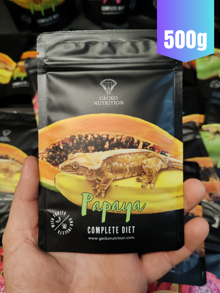 Gecko Nutrition "Papaye" - Nourriture complète pour geckos  - Sachet de 500gr