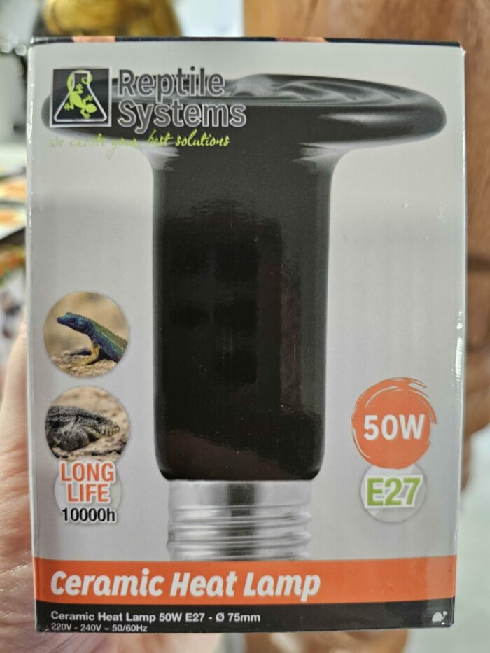 Ceramic heat lamp 50w -  REPTILE SYSTEMS – Image 2